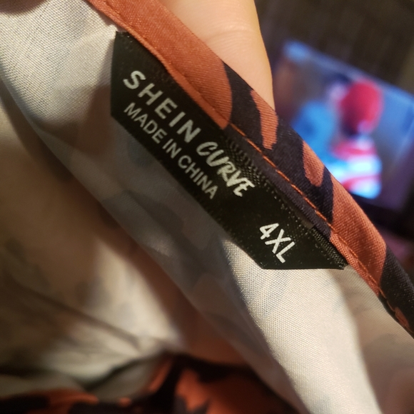 4X Plus Size Shein Animal Print bodysuit women's sexy! - Picture 3 of 5